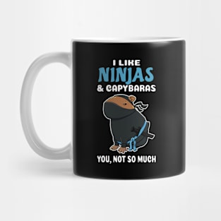 I Like Ninjas and Capybaras you not so much cartoon Mug